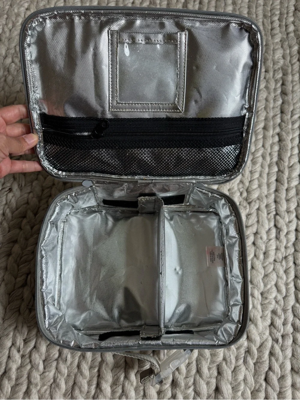 STATE Silver Backpack with Yellow Daisy Appliqués